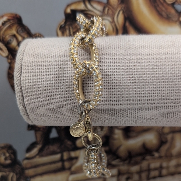 J. Crew Gold Crystal Pavé Bracelet - Picture 1 of 4